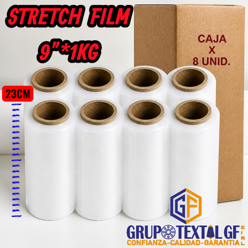 STRETCH FILM TRANSPARENTE 9"*1KG