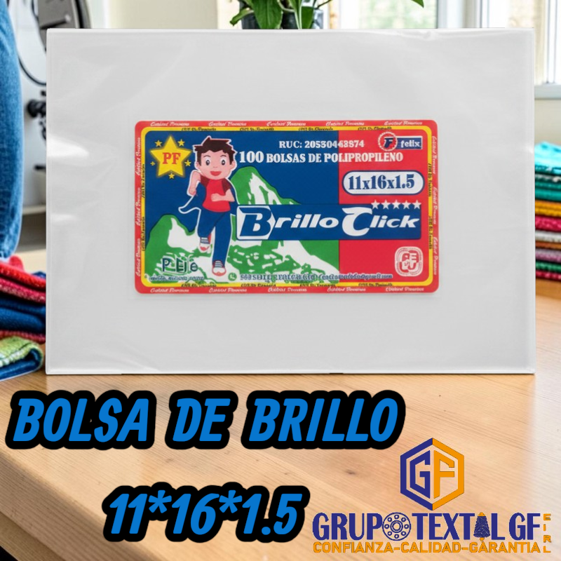 BOLSA DE BRILLO 11*16*1.5