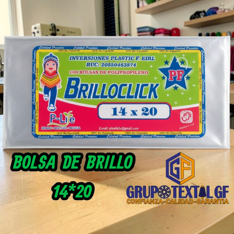 BOLSA DE BRILLO 14*20