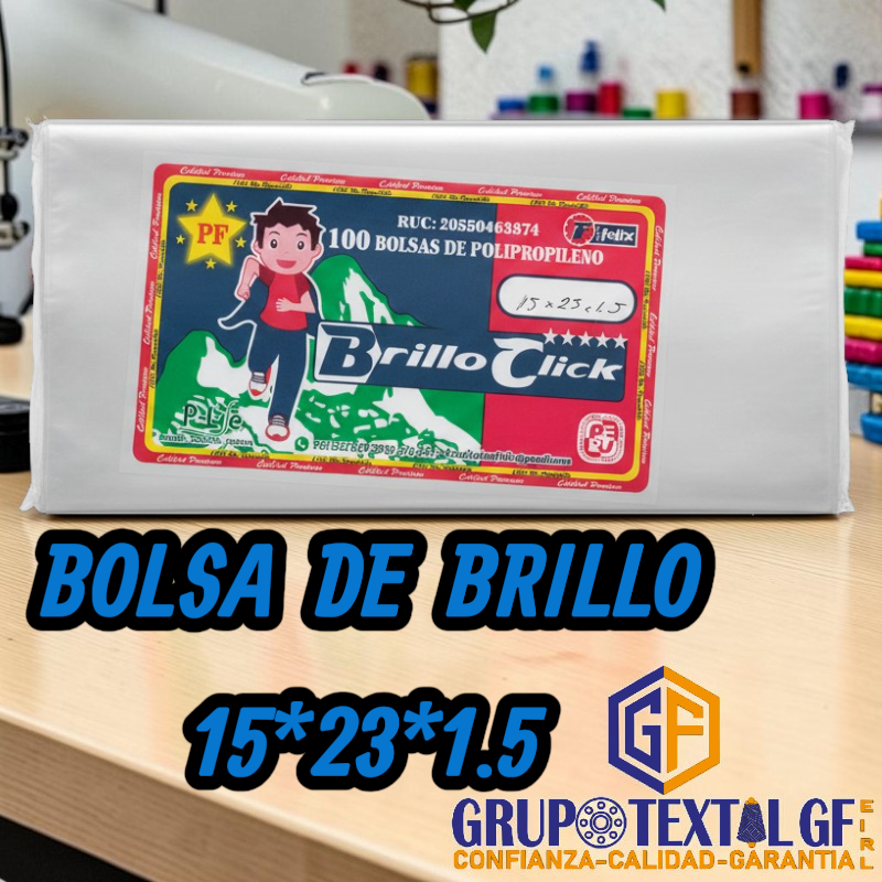 BOLSA DE BRILLO 15*23*1.5