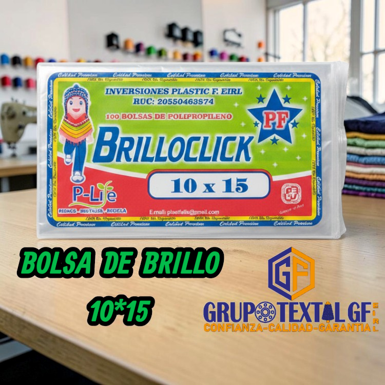 BOLSA DE BRILLO 10*15