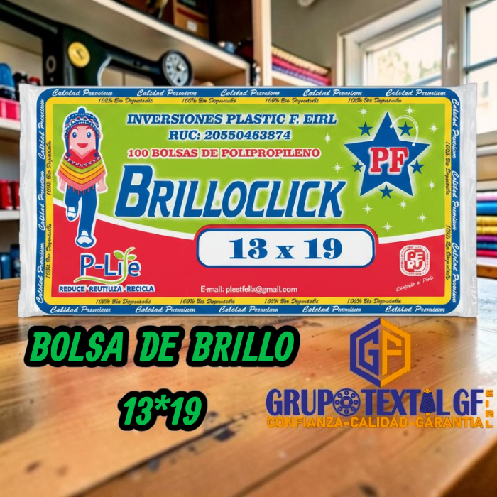 BOLSA DE BRILLO 13*19
