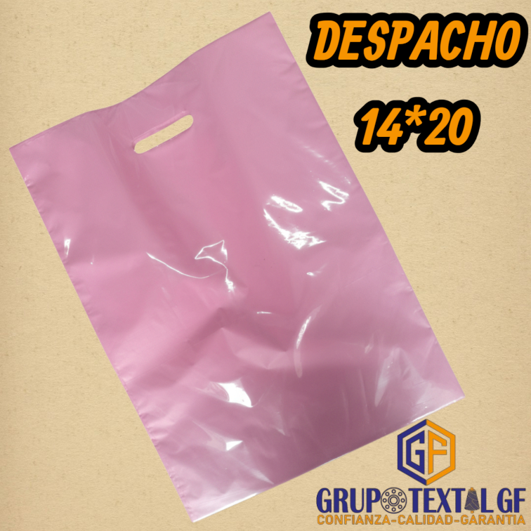 BOLSA DESPACHO 14*20 ROSADO