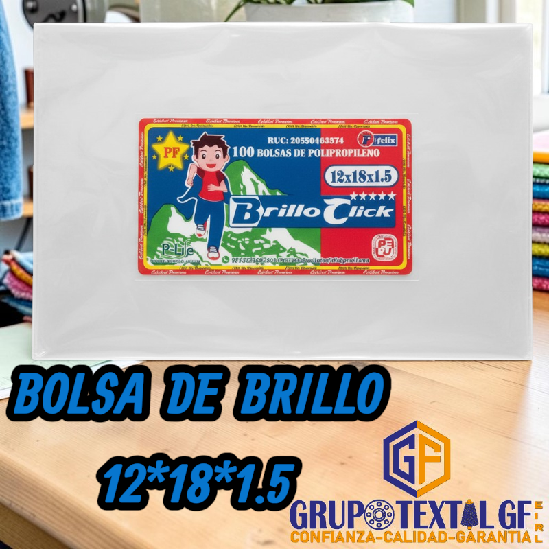 BOLSA DE BRILLO 12*18*1.5