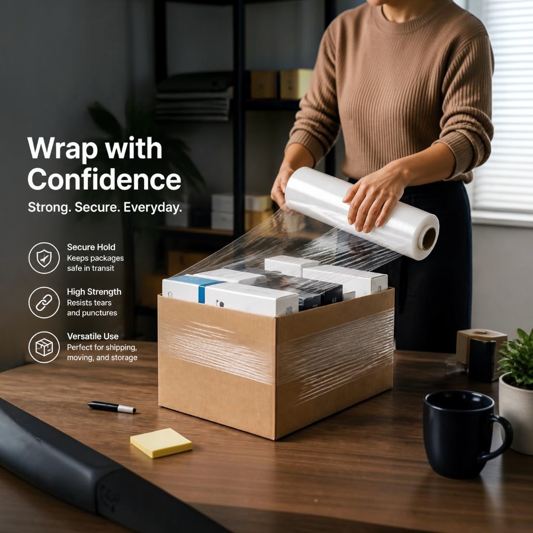 STRETCH FILM TRANSPARENTE 15"*1.5KG