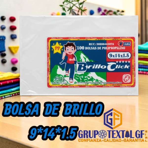 BOLSA DE BRILLO 9*14*1.5