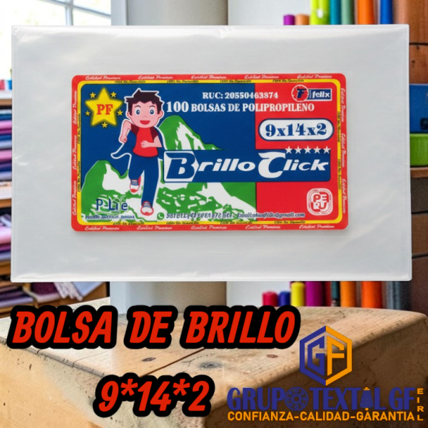 BOLSA DE BRILLO 9*14*2