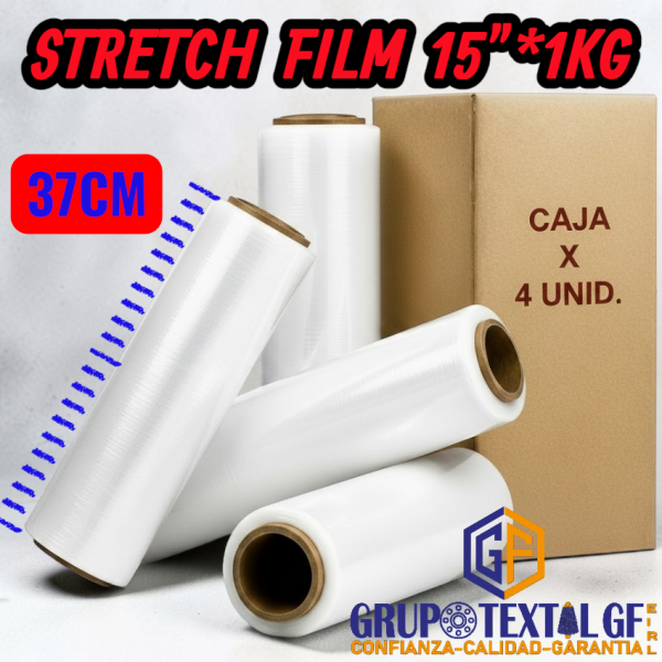STRETCH FILM TRANSPARENTE 15"*1KG