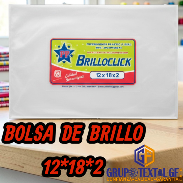 BOLSA DE BRILLO 12*18*2