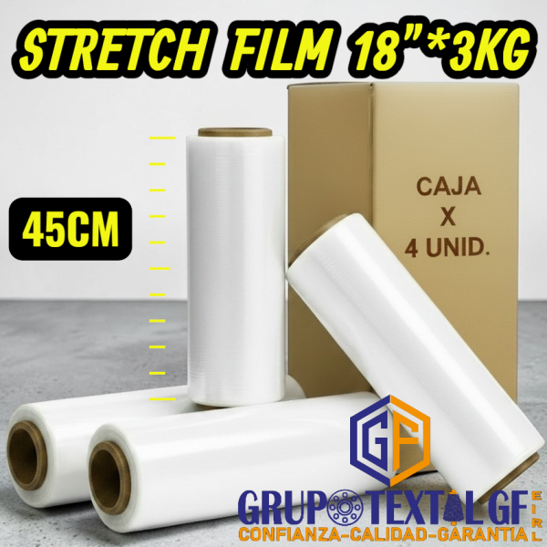 STRETCH FILM TRANSPARENTE 18"*3KG