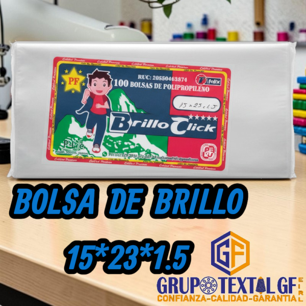 BOLSA DE BRILLO 15*23*1.5
