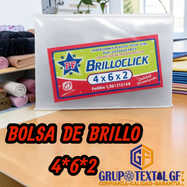 BOLSA DE BRILLO 4*6*2