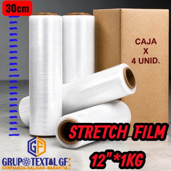STRETCH FILM TRANSPARENTE 12"*1KG