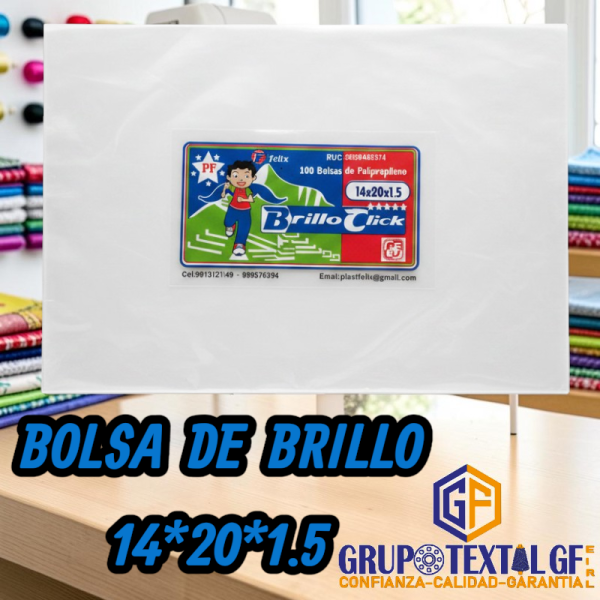 BOLSA DE BRILLO 14*20*1.5